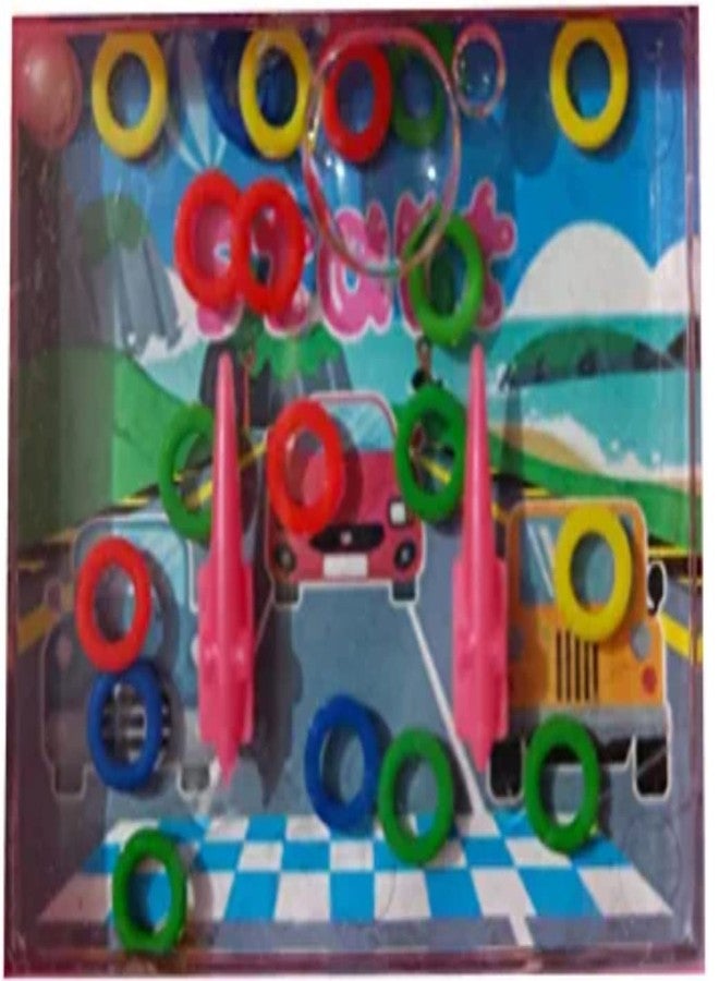 FULLFILLS Handheld Water Ring Game stearing Shape with 2 Push Button for Kids - Image 4